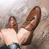 Kamiel | Leren loafers met kwastjes