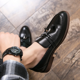 Kamiel | Leren loafers met kwastjes