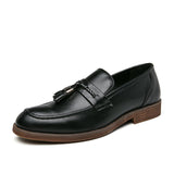 Kamiel | Leren loafers met kwastjes