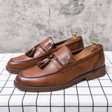 Kamiel | Leren loafers met kwastjes