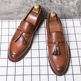 Kamiel | Leren loafers met kwastjes