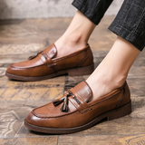Kamiel | Leren loafers met kwastjes