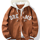 Klaas | Baseball jack met capuchon en knoopsluiting