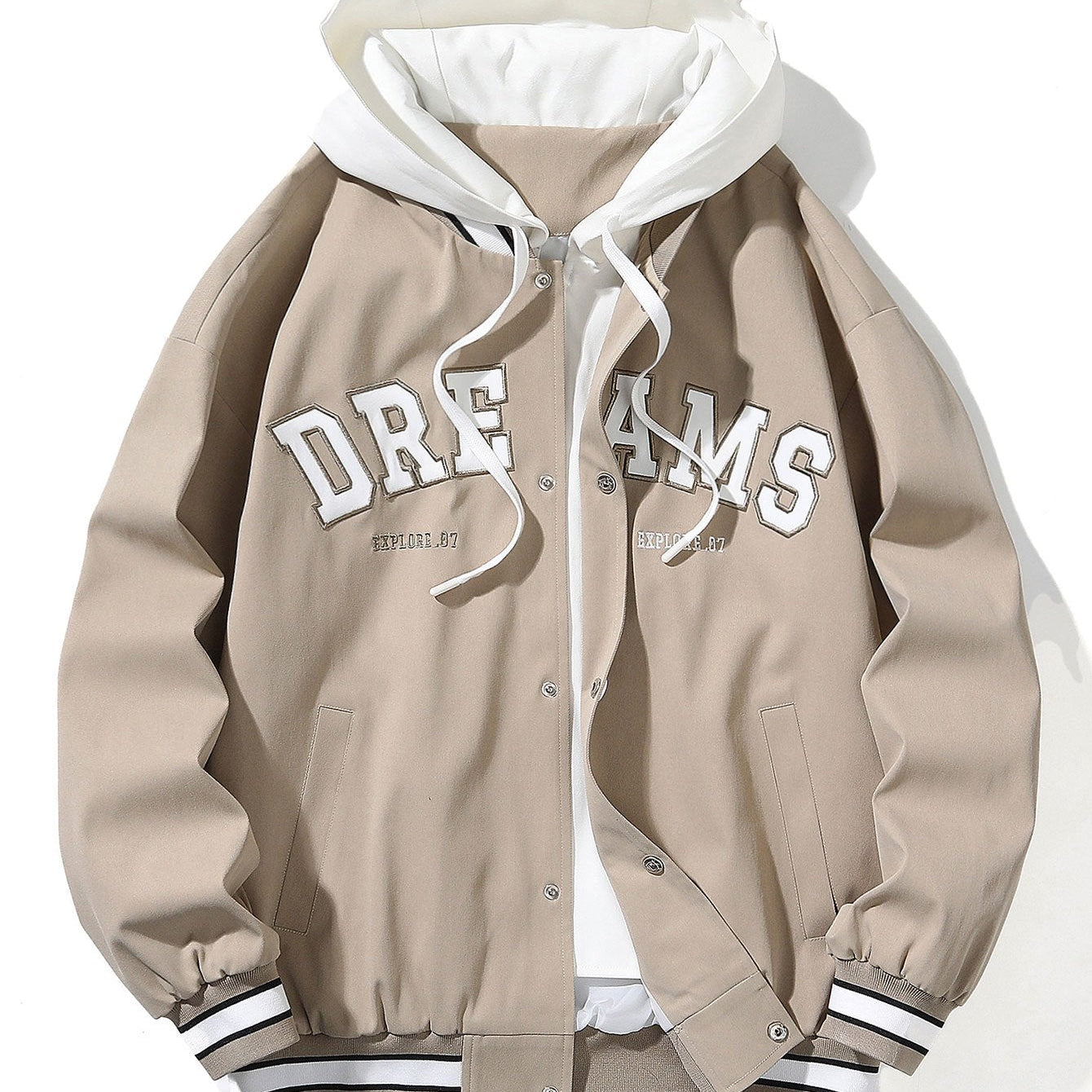 Oskar - Kurtka baseballowa z kapturem zapinana na guziki