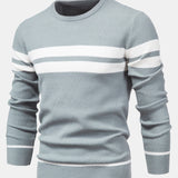 Błażej - Sweter w paski z okrągłym dekoltem