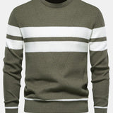 Błażej - Sweter w paski z okrągłym dekoltem
