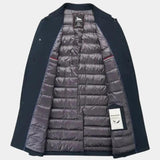 Wouter | Marineblauwe gelaagde winterjas