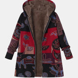 Benedykta - Bluza z kapturem w patchworkowy wzór boho