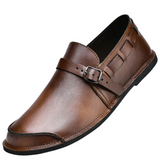 Minne | Leren loafers met gesp