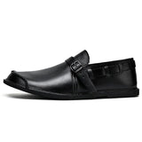 Minne | Leren loafers met gesp