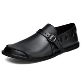 Minne | Leren loafers met gesp