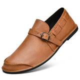 Minne | Leren loafers met gesp