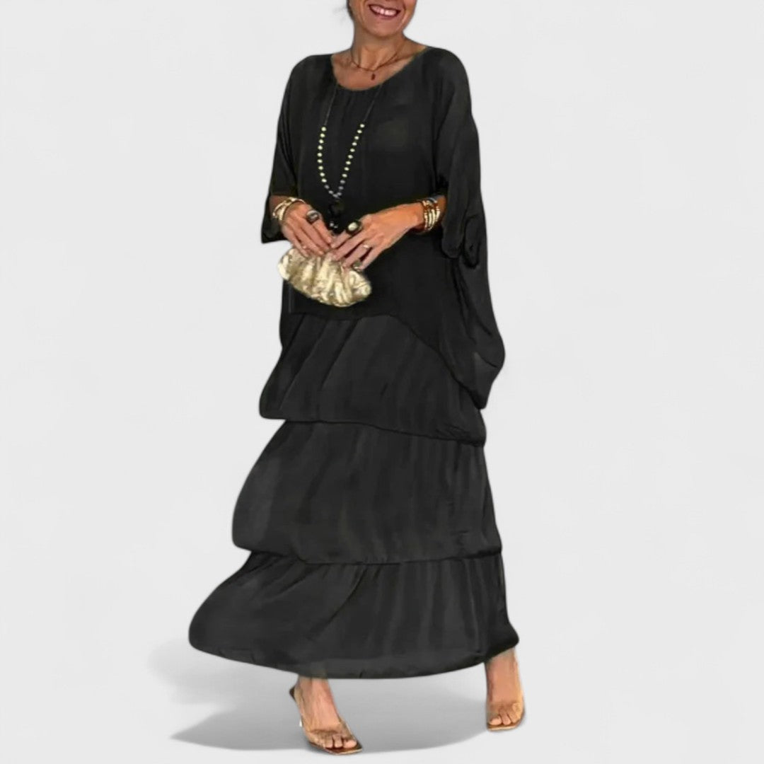 Nora - Elegancka sukienka casual boho com chiffon