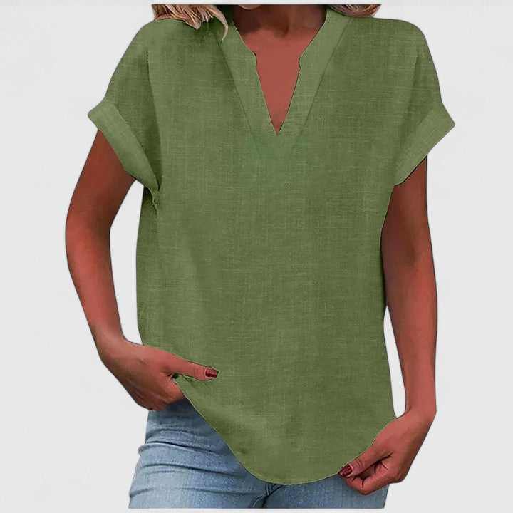 Ksawera - Bluzka V-Neck Wygodna