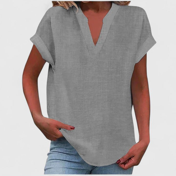 Ksawera - Bluzka V-Neck Wygodna