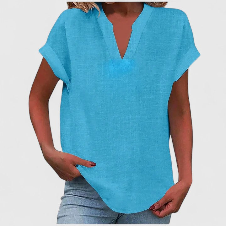 Ksawera - Bluzka V-Neck Wygodna