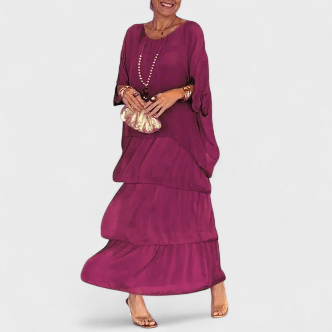 Nora - Elegancka sukienka casual boho com chiffon
