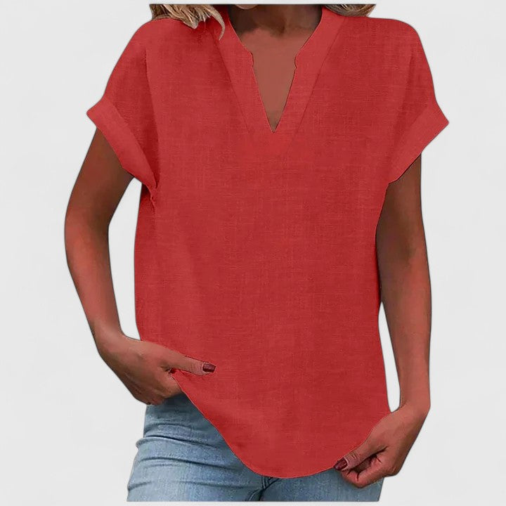 Ksawera - Bluzka V-Neck Wygodna