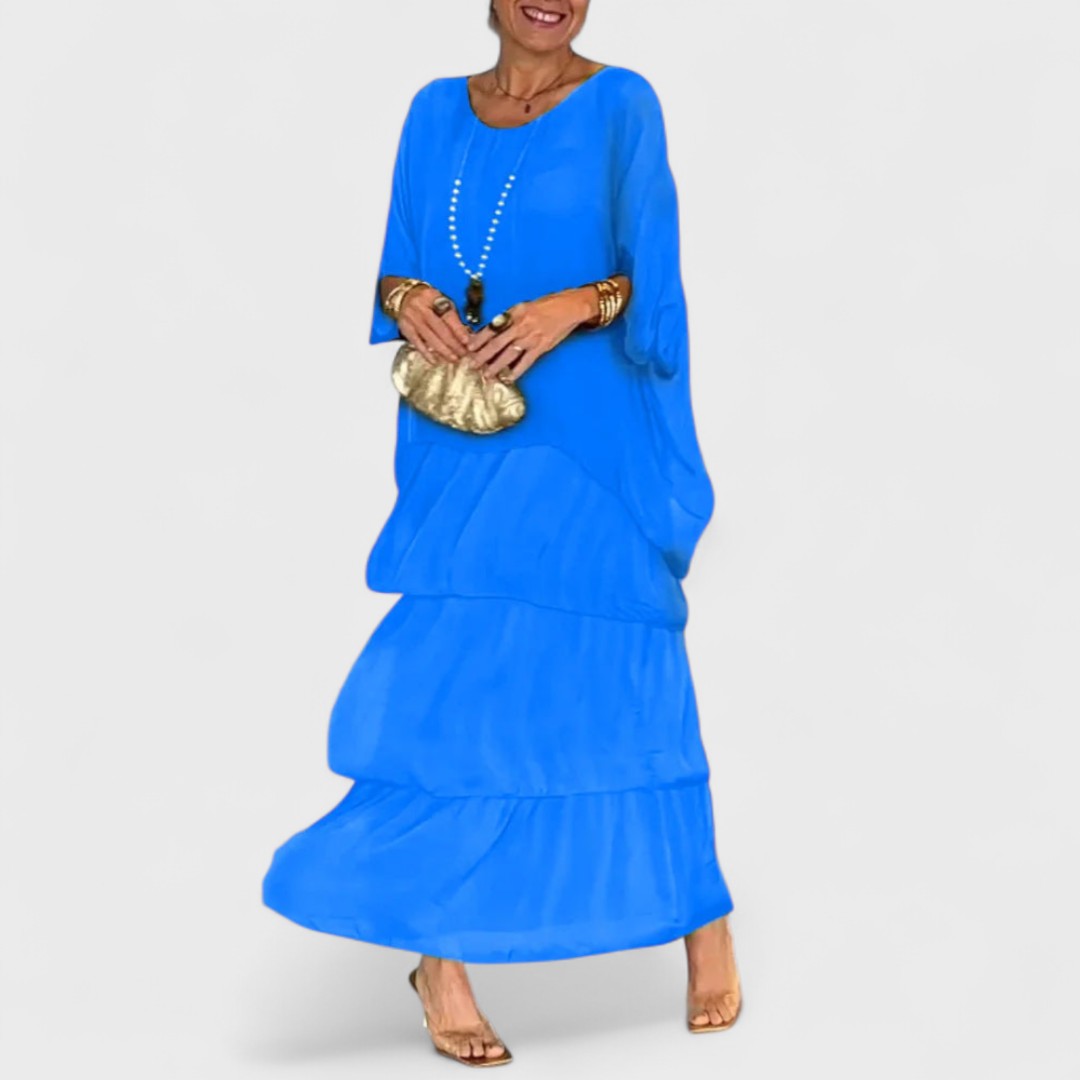 Nora - Elegancka sukienka casual boho com chiffon