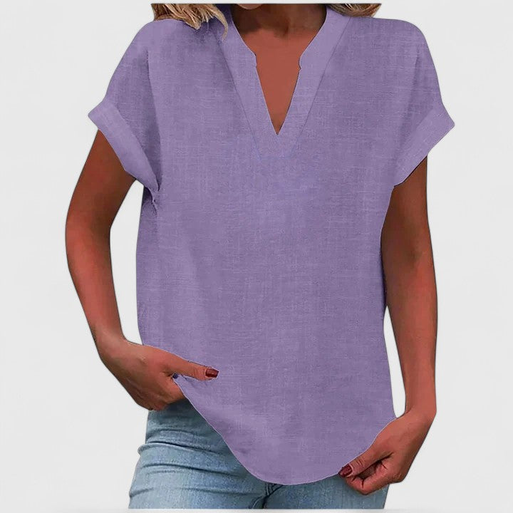 Ksawera - Bluzka V-Neck Wygodna