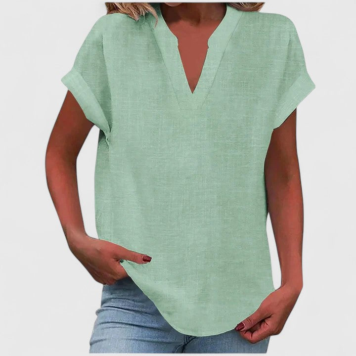Ksawera - Bluzka V-Neck Wygodna