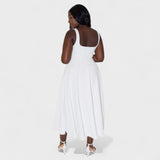 Marielle - Sukienka Midi z kwadratowym dekoltem