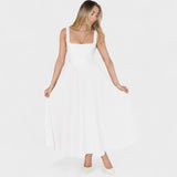 Marielle - Sukienka Midi z kwadratowym dekoltem