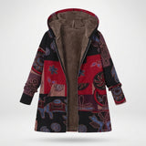 Benedykta - Bluza z kapturem w patchworkowy wzór boho
