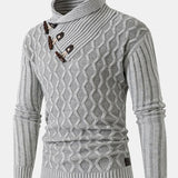 Patryk - Żakardowy golf z zapięciem na kołki