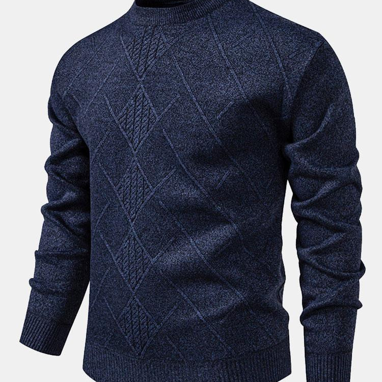 Rens | Trui met geometrisch ruitpatroon