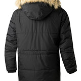 Ronald | Coat met imitatiebontkraag en afneembare capuchon