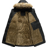 Ronald | Coat met imitatiebontkraag en afneembare capuchon