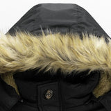 Ronald | Coat met imitatiebontkraag en afneembare capuchon
