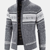 Rutger | Trui met geometrisch patroon en rits