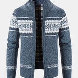 Rutger | Trui met geometrisch patroon en rits