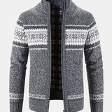 Rutger | Trui met geometrisch patroon en rits