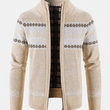 Rutger | Trui met geometrisch patroon en rits