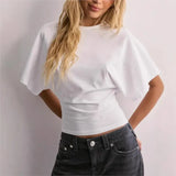 Ardena - Drape bawelnka t-shirt