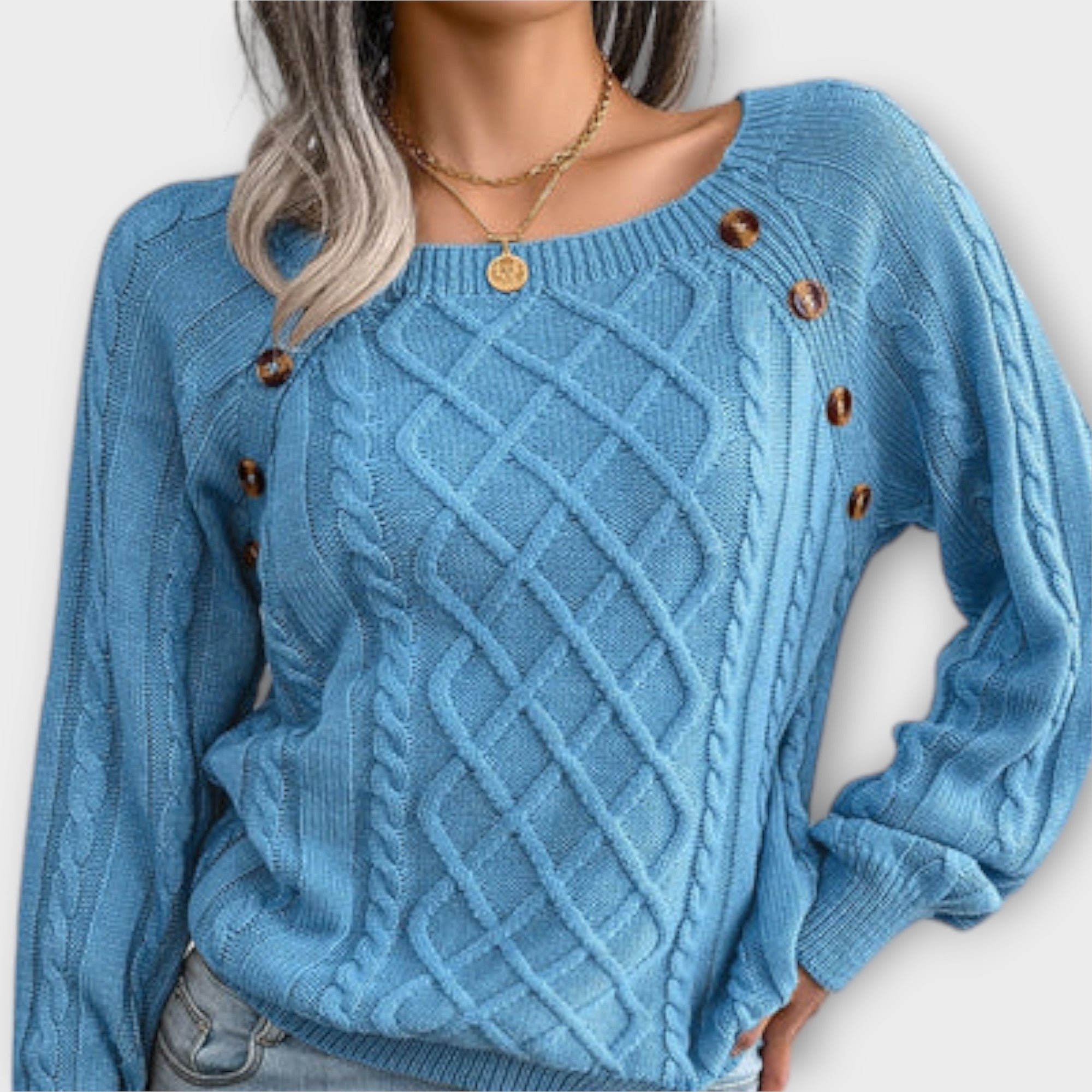Malia - Sweter z guzikami