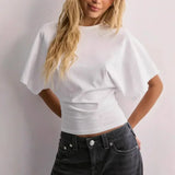 Ardena - Drape bawelnka t-shirt