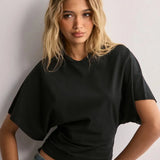 Ardena - Drape bawelnka t-shirt