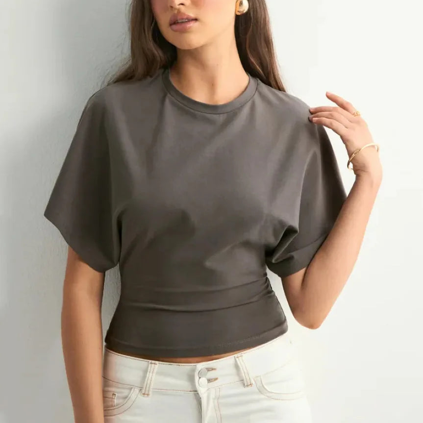 Ardena - Drape bawelnka t-shirt