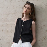 Asymetria - Asymetryczny leniany crop top