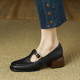 Ludwika - Buty z paskiem T w stylu vintage