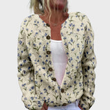 Lucyna - Elegancki Gilet z Dzianiny com wzorem