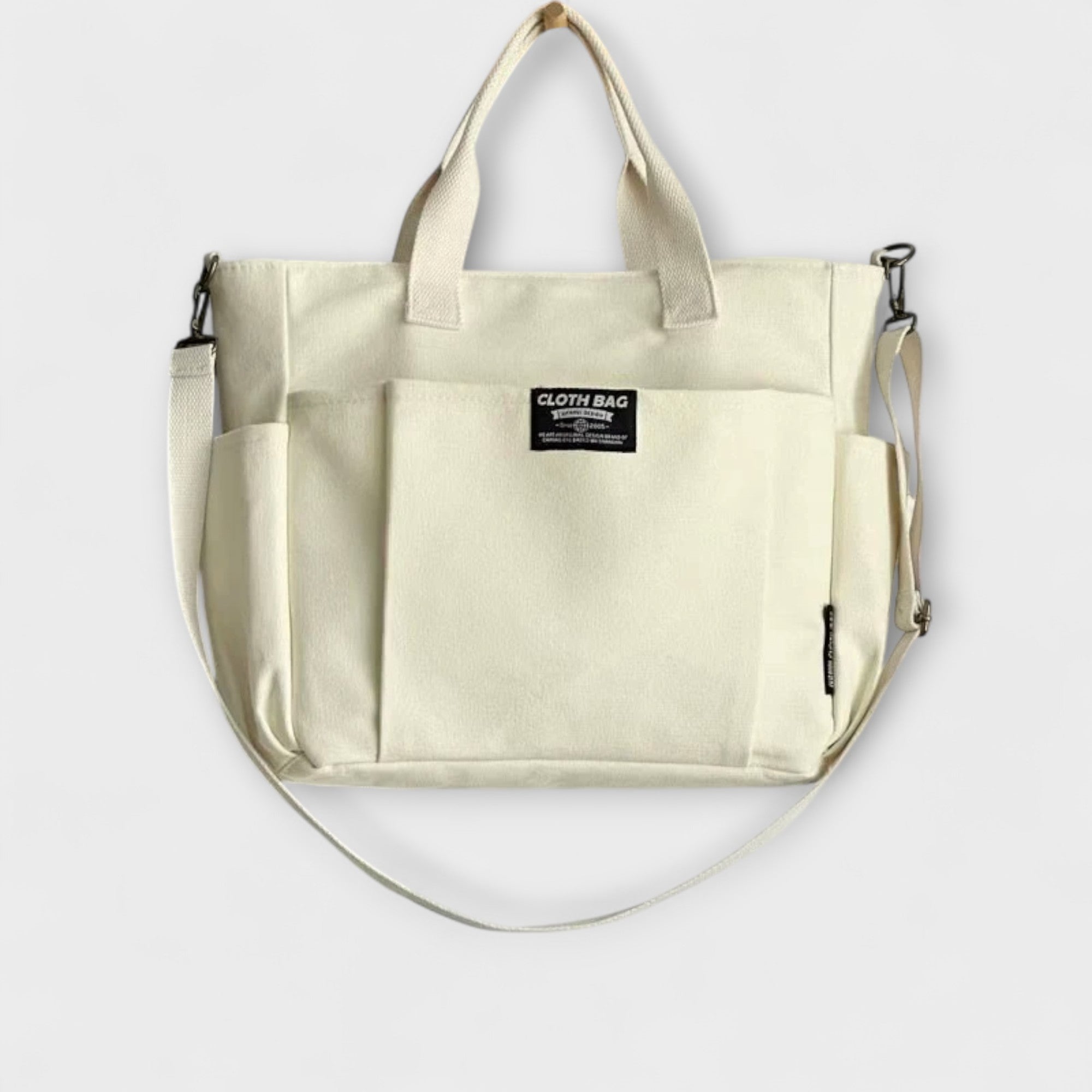 Malwina - Torba Tote z Minimalistycznego Kanvasu