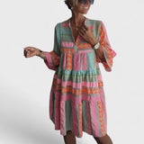 Juliana - Sukienka boho com falbanami