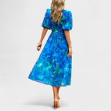 Claire - Elegancka Midi Sukienka Kwiatowa