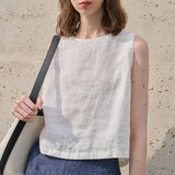 Asymetria - Asymetryczny leniany crop top