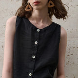 Asymetria - Asymetryczny leniany crop top
